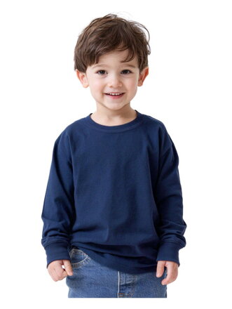  Dětské tričko, dlouhý rukáv, tmavě modré