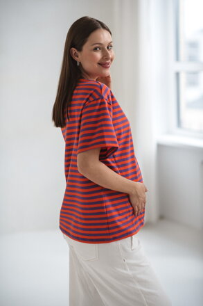 Triko ke kojení Mamahood Orange Stripes