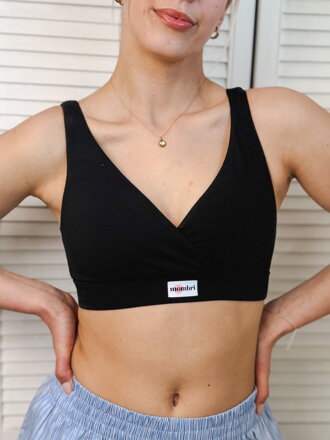 Nepromokavá kojící podprsenka Mombri Classic Black