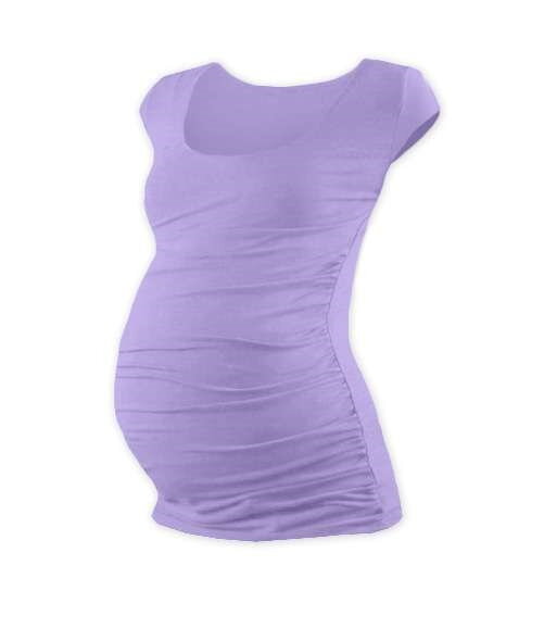 Těhotenské tričko Johanka, mini rukáv, levandulově fialové