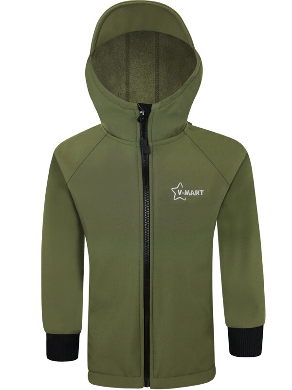 Detská softshellová bunda PREMIUM - khaki (s fleecom) Detská softshellová bunda PREMIUM - khaki (s fleecom)