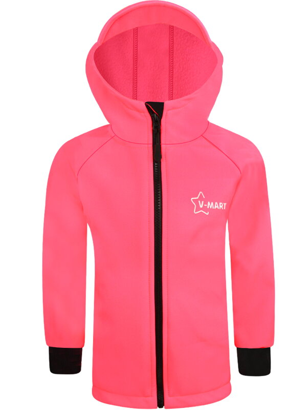 Dívčí softshellová bunda Premium, neonově růžová
