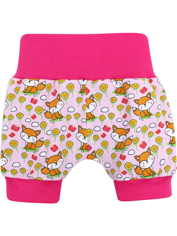 Šortky pre bábätká s líškami a kvetmi