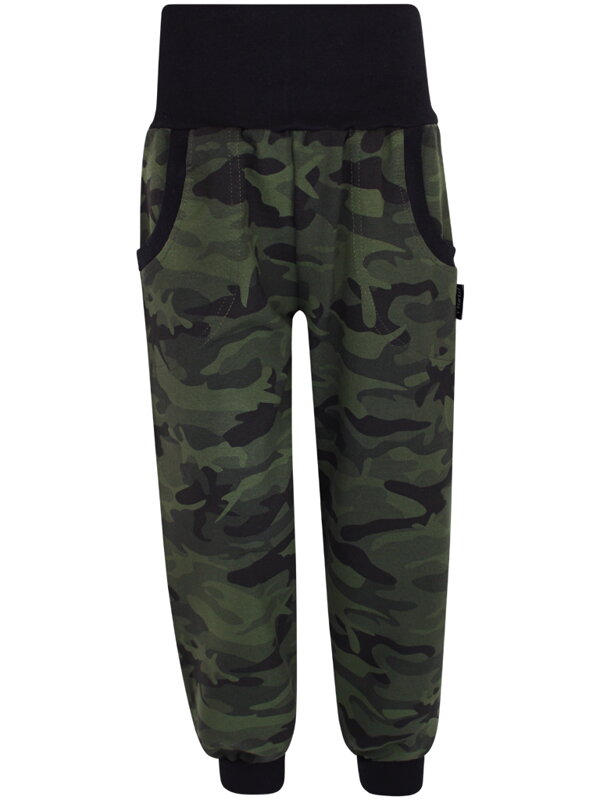 Chlapecké SLIM tepláky s vysokým pasem, maskáčové