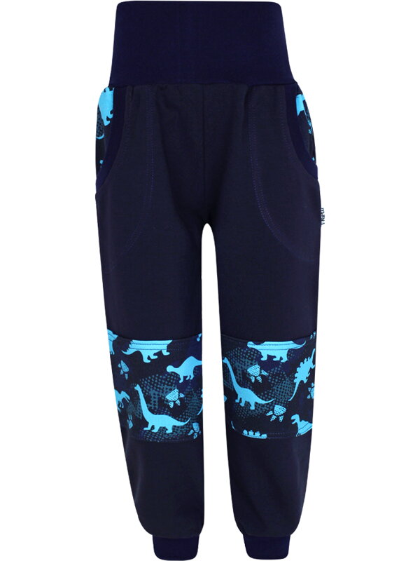 Chlapecké SLIM tepláky s dvojitými koleny - Dinosauři