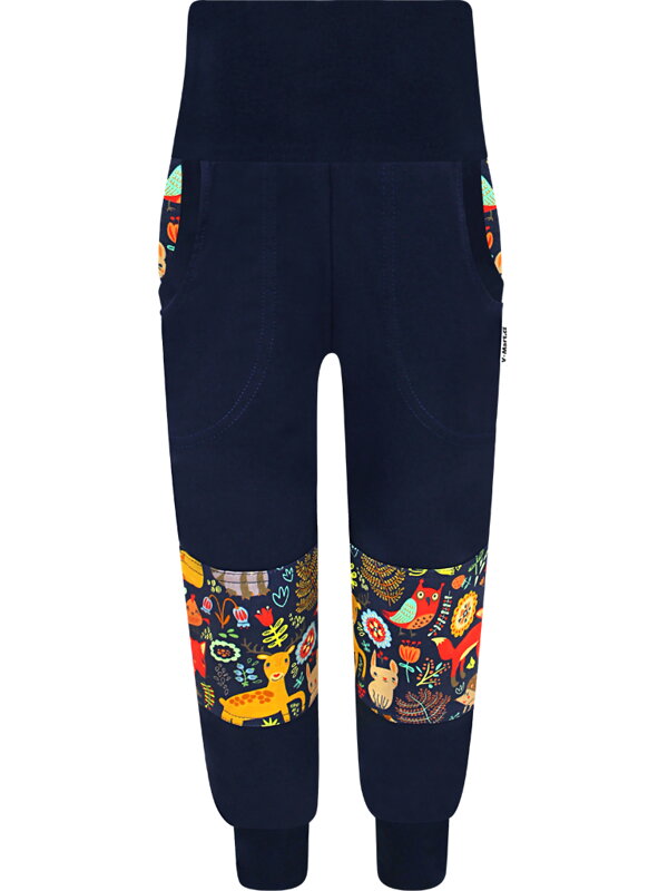 Dětské SLIM tepláky s dvojitými koleny - Zvířata