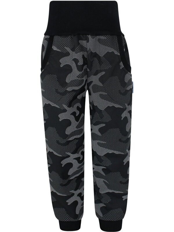 Chlapecké softshellové kalhoty fleecem, Reflexní maskáč