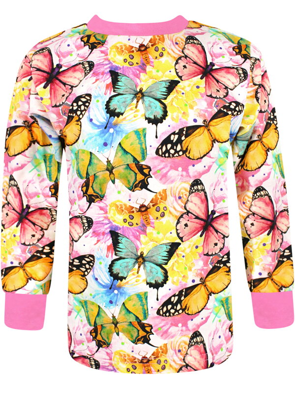 Dívčí tričko s dlouhým rukávem Motýli