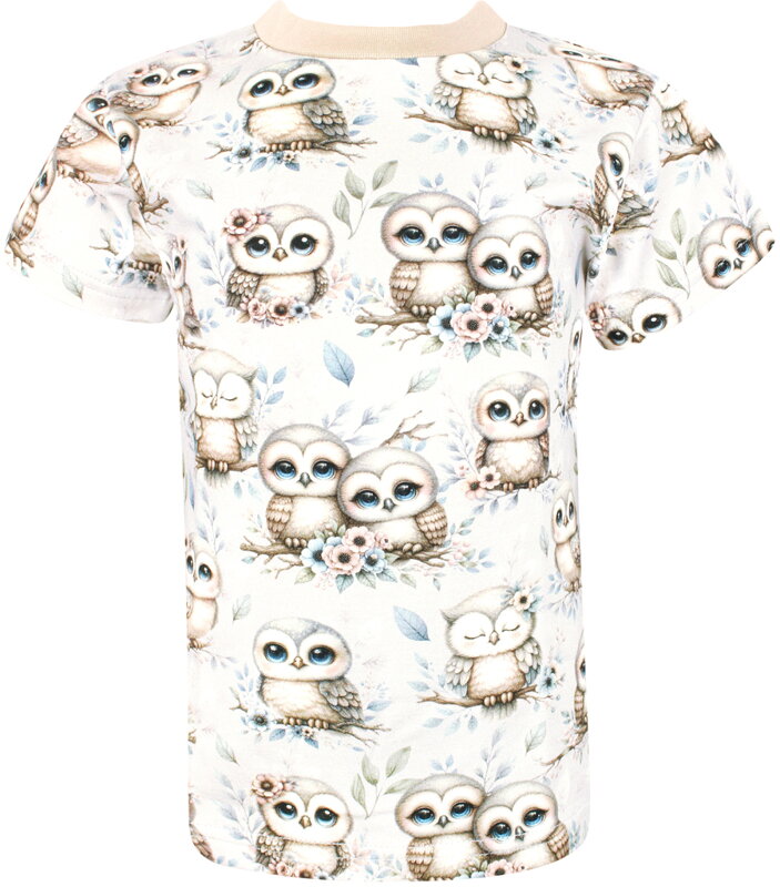 Dievčenské tričko s krátkym rukávom Sovy