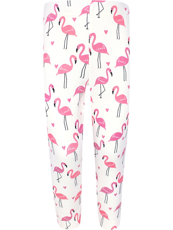 Dívčí zateplené legíny Plameňáci