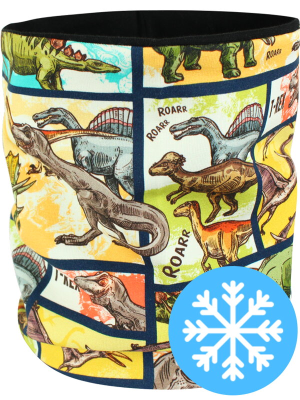 Zateplený nákrčník Dinosauři - komiks