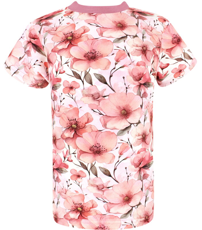 Dievčenský tričko s krátkym rukávom Kvety