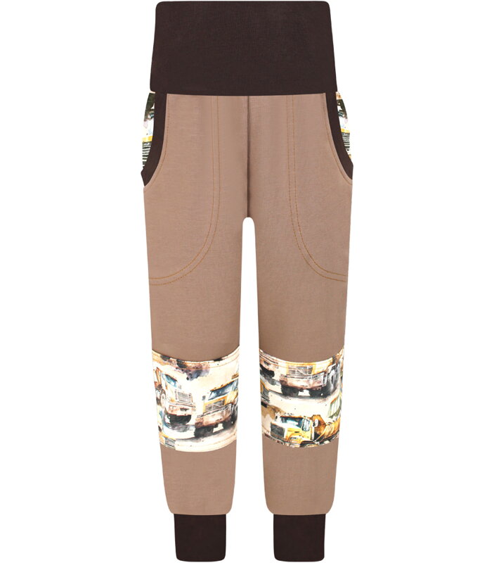 Chlapecké SLIM tepláky s dvojitými koleny - Nákladní auta