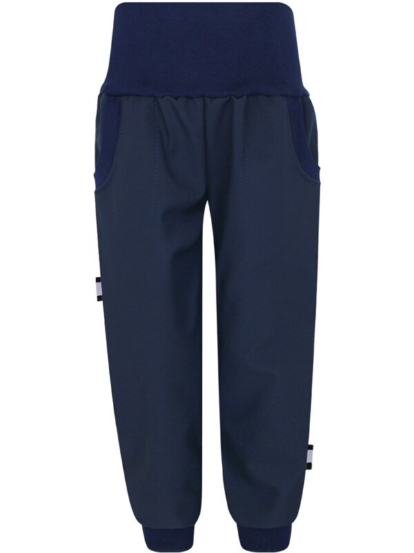 Dětské softshellové kalhoty s fleecem, tmavě modré