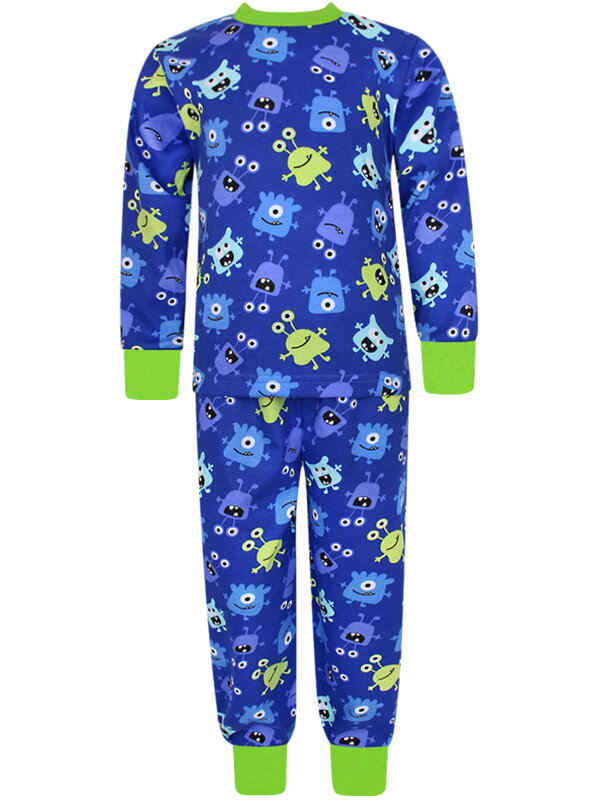 Rostoucí chlapecké pyžamo s dlouhým rukávem – Příšerky, tmavě modré