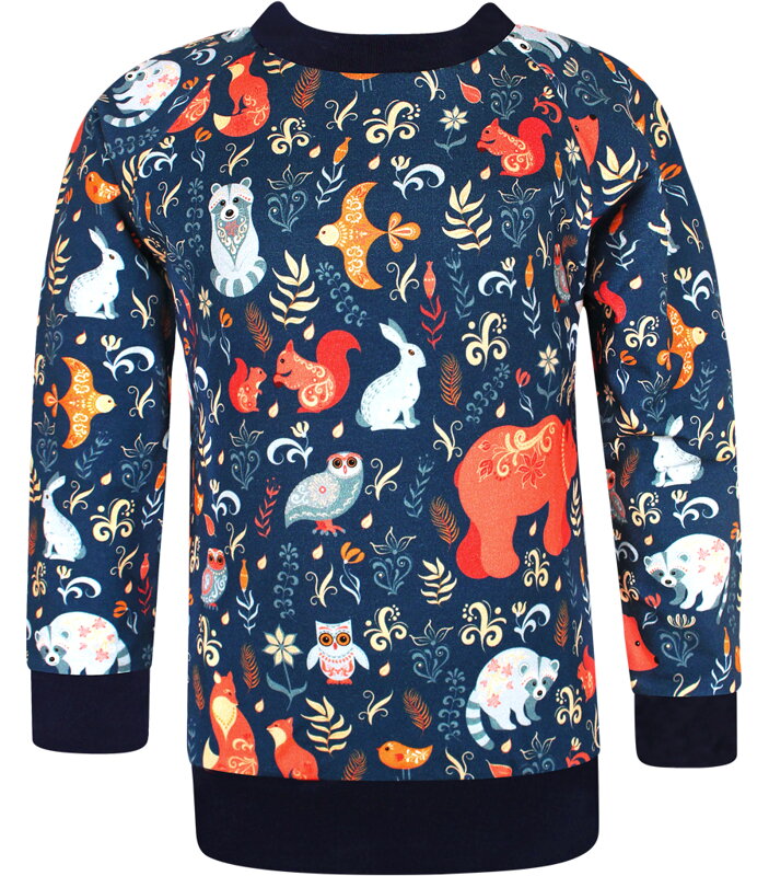 Dívčí mikina Zvířata s ornamenty