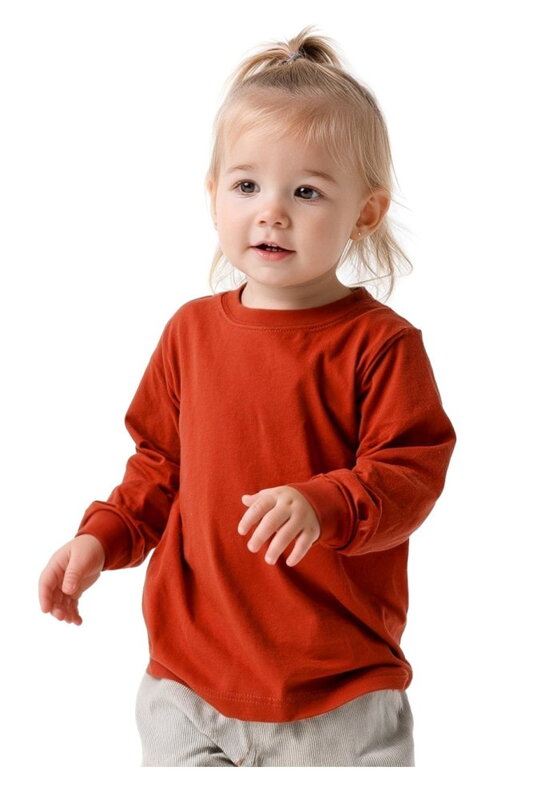 Jožánek Detské tričko, dlhý rukáv, škoricové 122