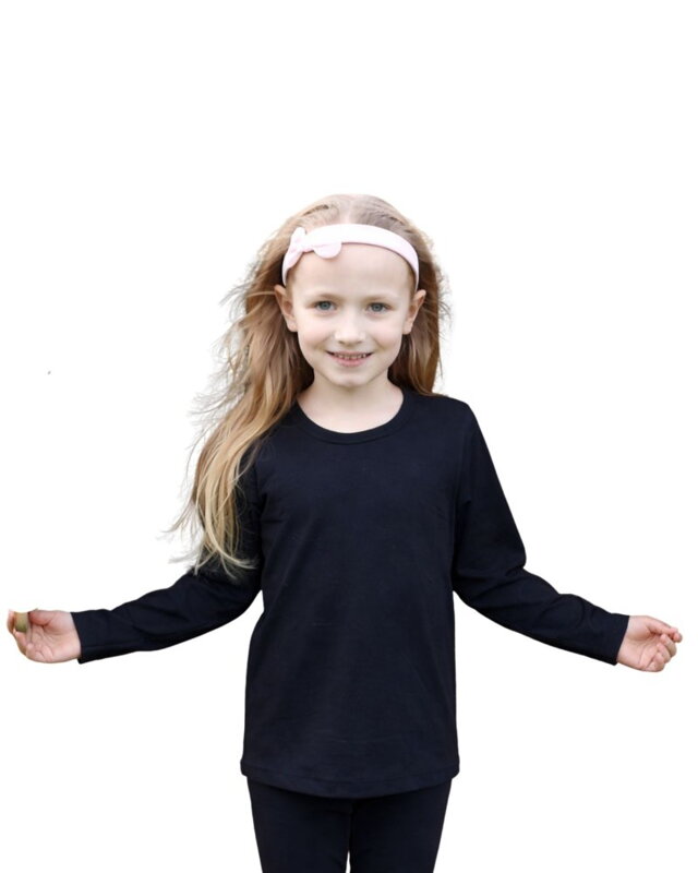 Jožánek Detské tričko, dlhý rukáv, čierne 140